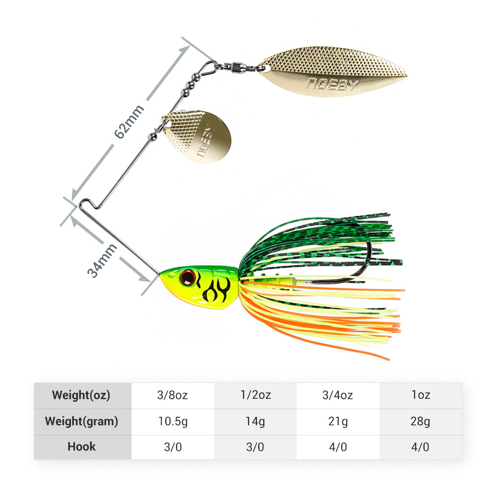 Noeby Spinnerbait 10.5g 14g 21 - Fishing Lure Spinnerbait ulasan dan harga