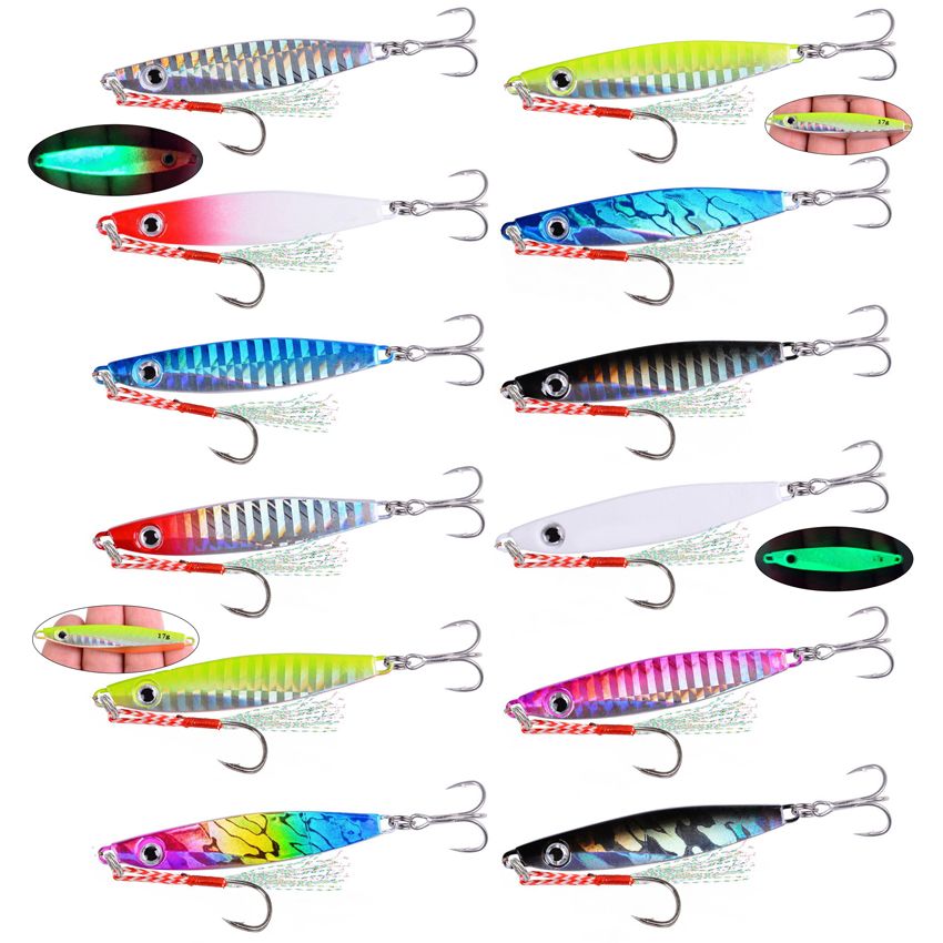 12pcs Fishing Metal Lures Jig  - Fishing Lure Blade Bait ulasan dan harga