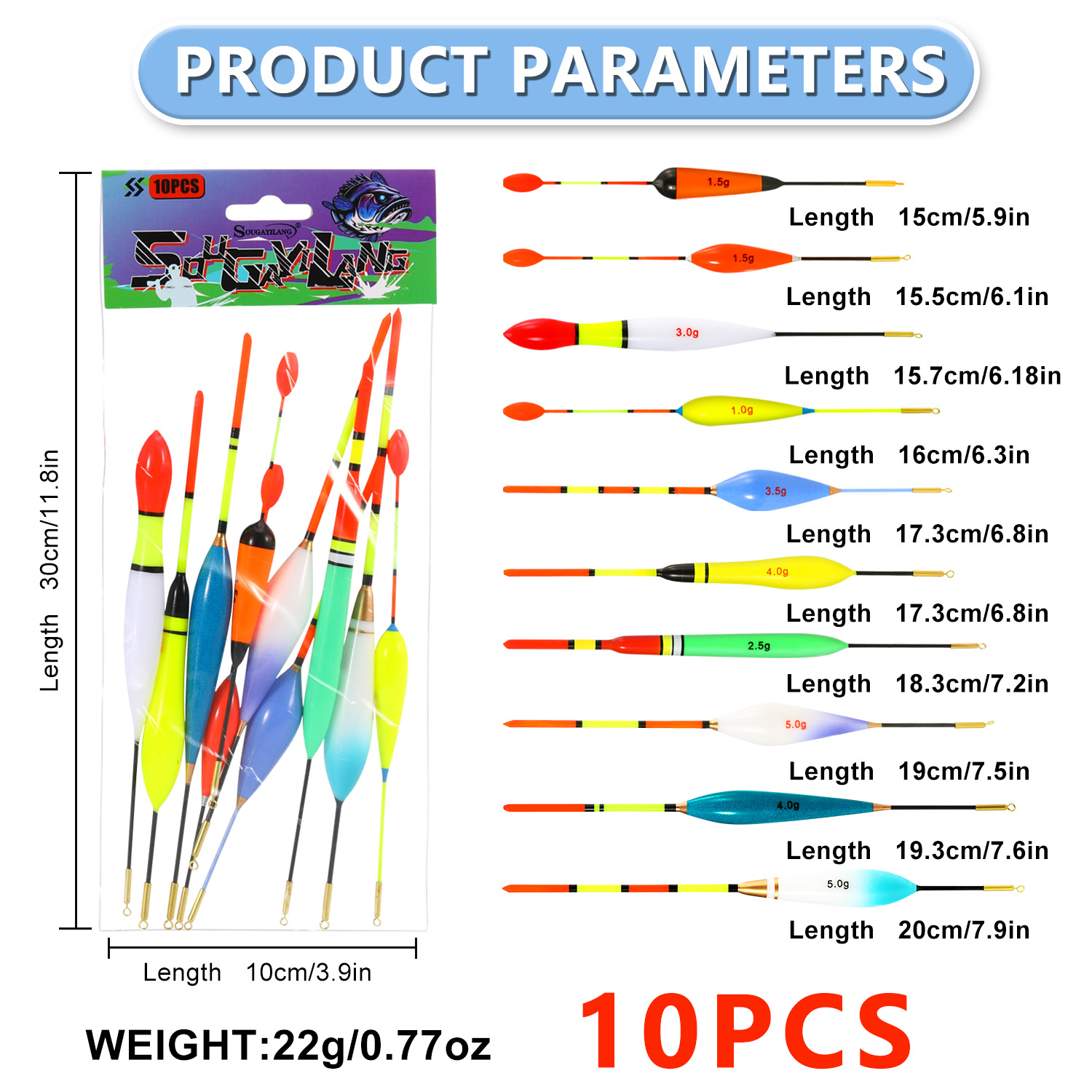 EVA Fishing Float Set 10pc 1.5 - Fishing Lure Topwater ulasan dan harga